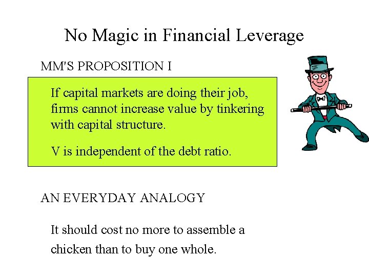 No Magic in Financial Leverage MM'S PROPOSITION I If capital markets are doing their No Magic in Financial Leverage MM'S PROPOSITION I If capital markets are doing their
