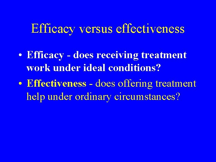 Evidence Based Medicine Effectiveness Of Therapy Ross Lawrenson