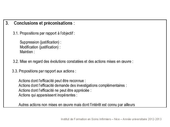 Institut de Formation en Soins Infirmiers – Nice – Année universitaire 2012 -2013 