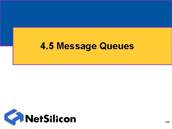 4. 5 Message Queues 4 -56 