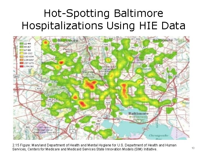 Hot-Spotting Baltimore Hospitalizations Using HIE Data 2. 15 Figure: Maryland Department of Health and