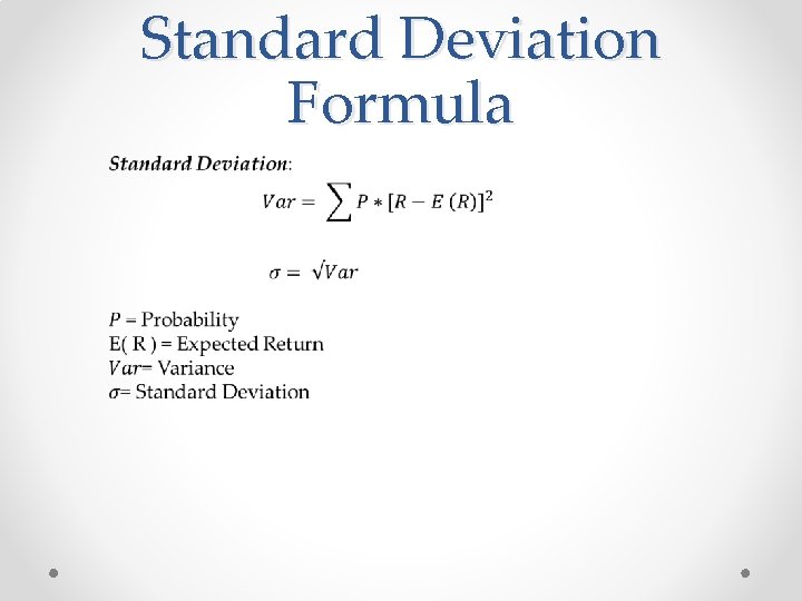 Standard Deviation Formula 