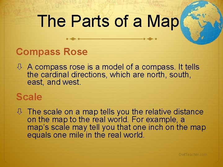The Parts of a Map Compass Rose A compass rose is a model of The Parts of a Map Compass Rose A compass rose is a model of