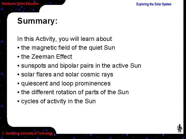Summary: In this Activity, you will learn about • the magnetic field of the
