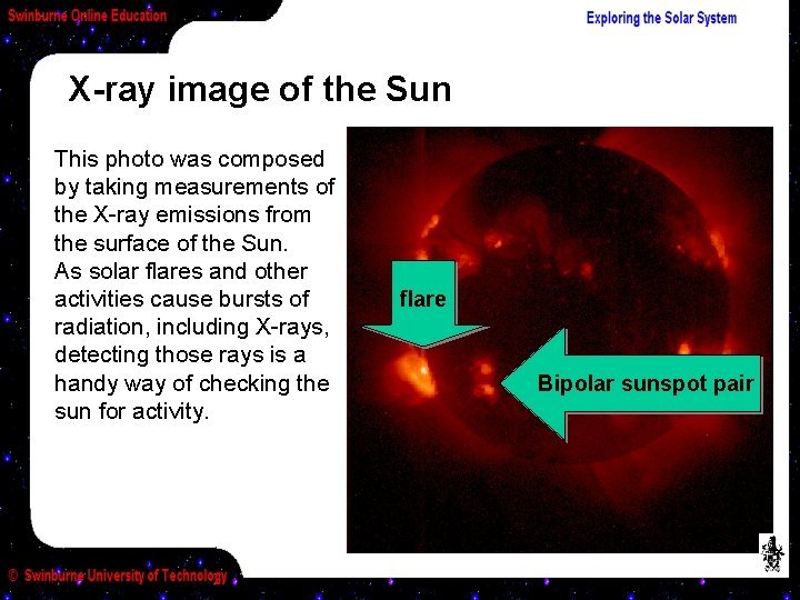 X-ray image of the Sun This photo was composed by taking measurements of the