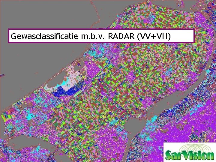 Gewasclassificatie m. b. v. RADAR (VV+VH) Netherlands Space Office 13 