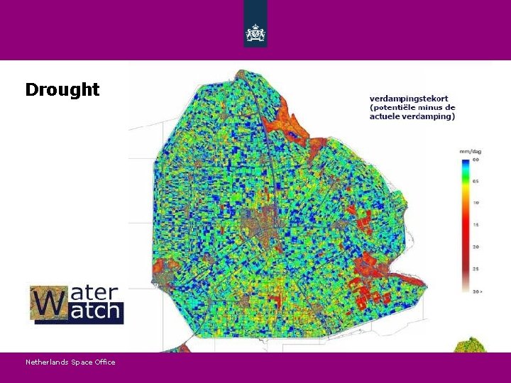 Drought watertekort Netherlands Space Office 