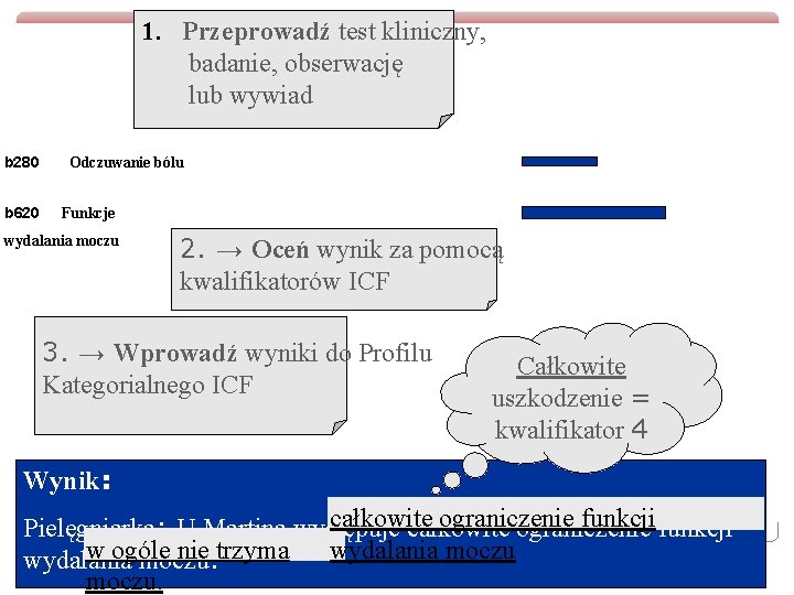 1. Przeprowadź test kliniczny, badanie, obserwację lub wywiad b 280 b 620 Odczuwanie bólu