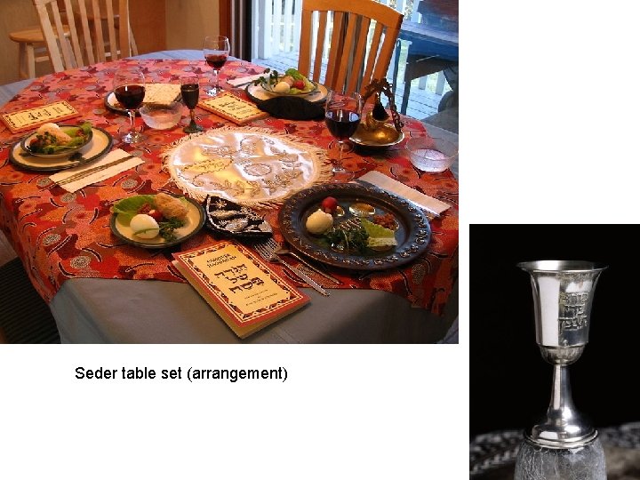 Seder table set (arrangement) 