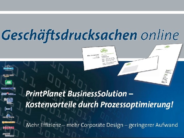Print. Planet – Präsentation Business. Solution - 2013 