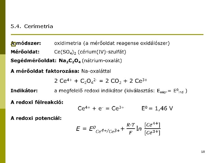 5. 4. Cerimetria p 18 