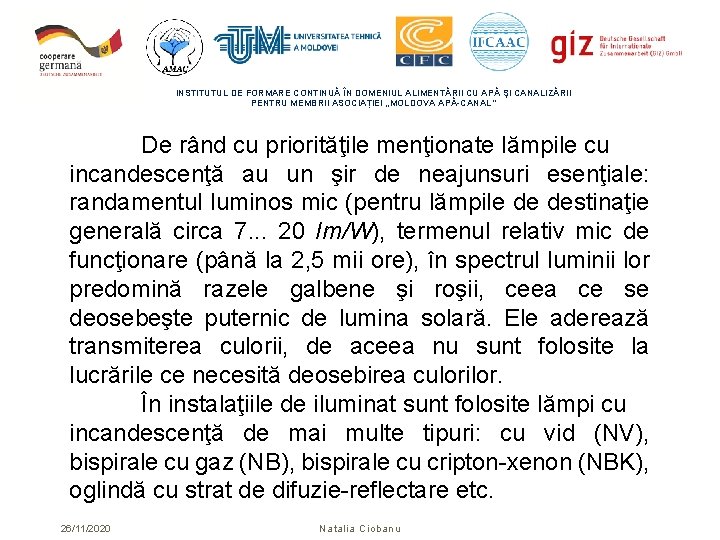 INSTITUTUL DE FORMARE CONTINUĂ ÎN DOMENIUL ALIMENTĂRII CU APĂ ŞI CANALIZĂRII PENTRU MEMBRII ASOCIAȚIEI