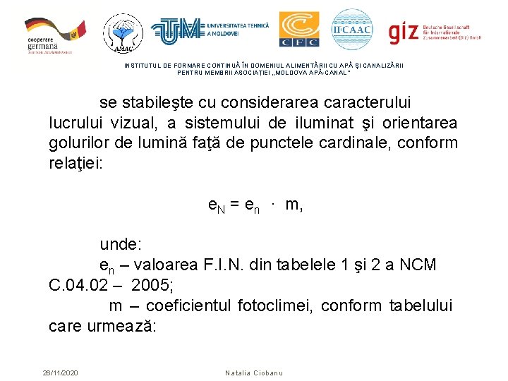 INSTITUTUL DE FORMARE CONTINUĂ ÎN DOMENIUL ALIMENTĂRII CU APĂ ŞI CANALIZĂRII PENTRU MEMBRII ASOCIAȚIEI