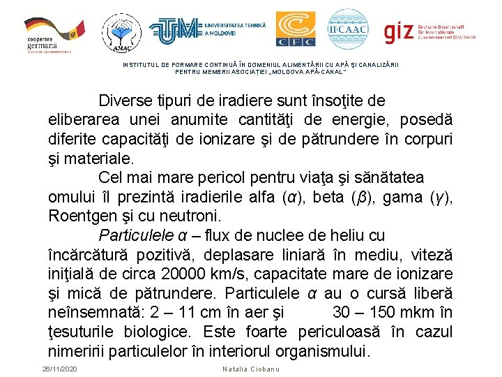 INSTITUTUL DE FORMARE CONTINUĂ ÎN DOMENIUL ALIMENTĂRII CU APĂ ŞI CANALIZĂRII PENTRU MEMBRII ASOCIAȚIEI INSTITUTUL DE FORMARE CONTINUĂ ÎN DOMENIUL ALIMENTĂRII CU APĂ ŞI CANALIZĂRII PENTRU MEMBRII ASOCIAȚIEI