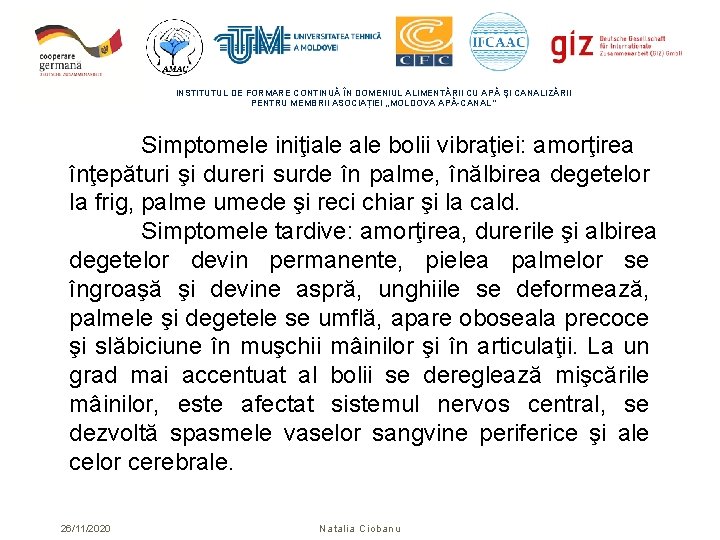 INSTITUTUL DE FORMARE CONTINUĂ ÎN DOMENIUL ALIMENTĂRII CU APĂ ŞI CANALIZĂRII PENTRU MEMBRII ASOCIAȚIEI