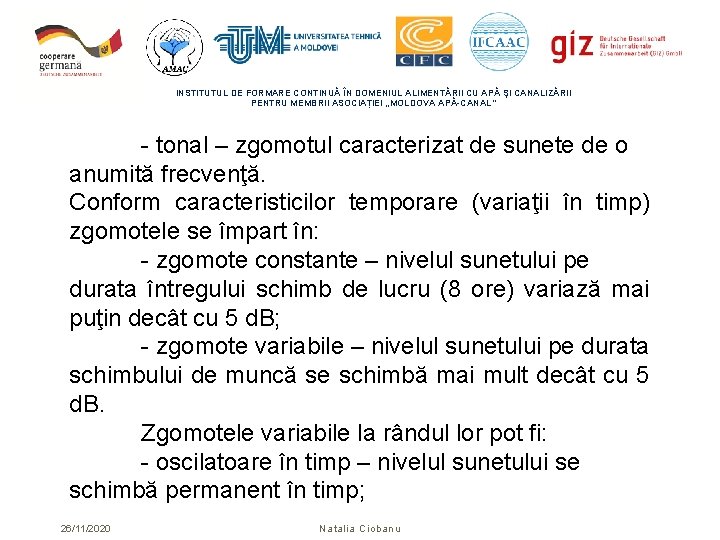 INSTITUTUL DE FORMARE CONTINUĂ ÎN DOMENIUL ALIMENTĂRII CU APĂ ŞI CANALIZĂRII PENTRU MEMBRII ASOCIAȚIEI