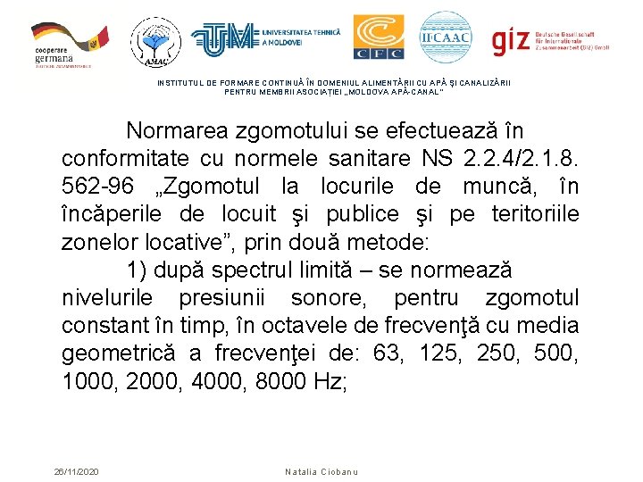 INSTITUTUL DE FORMARE CONTINUĂ ÎN DOMENIUL ALIMENTĂRII CU APĂ ŞI CANALIZĂRII PENTRU MEMBRII ASOCIAȚIEI