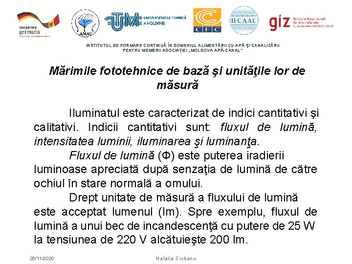 INSTITUTUL DE FORMARE CONTINUĂ ÎN DOMENIUL ALIMENTĂRII CU APĂ ŞI CANALIZĂRII PENTRU MEMBRII ASOCIAȚIEI