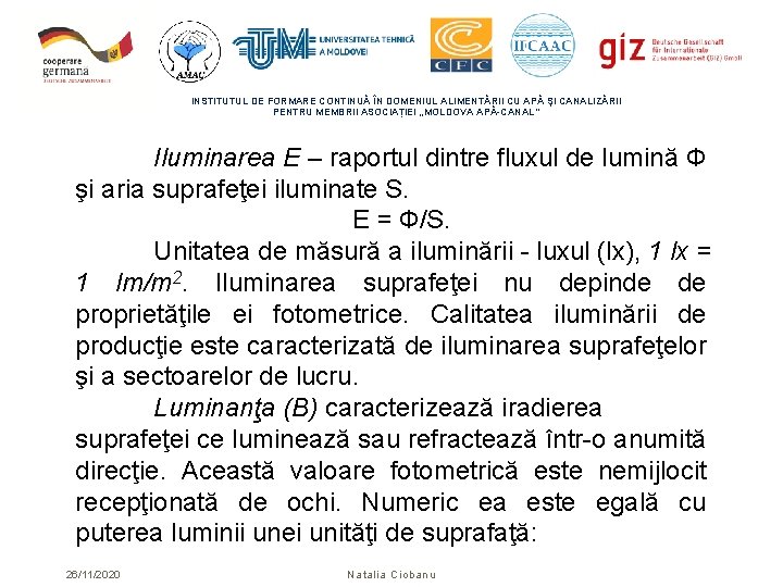 INSTITUTUL DE FORMARE CONTINUĂ ÎN DOMENIUL ALIMENTĂRII CU APĂ ŞI CANALIZĂRII PENTRU MEMBRII ASOCIAȚIEI