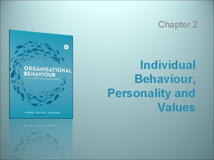 Chapter 2 Individual Behaviour, Personality and Values 