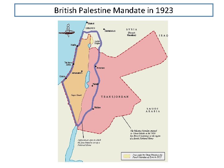 British Palestine Mandate in 1923 