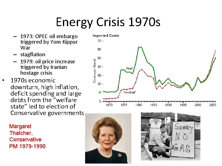 Energy Crisis 1970 s – 1973: OPEC oil embargo triggered by Yom Kippur War