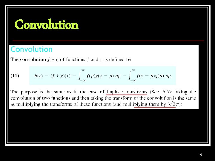 Convolution 45 