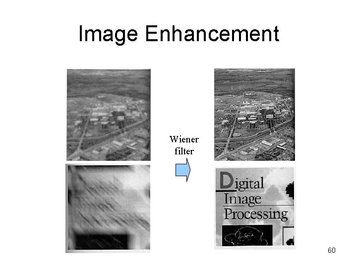 Image Enhancement Wiener filter 60 