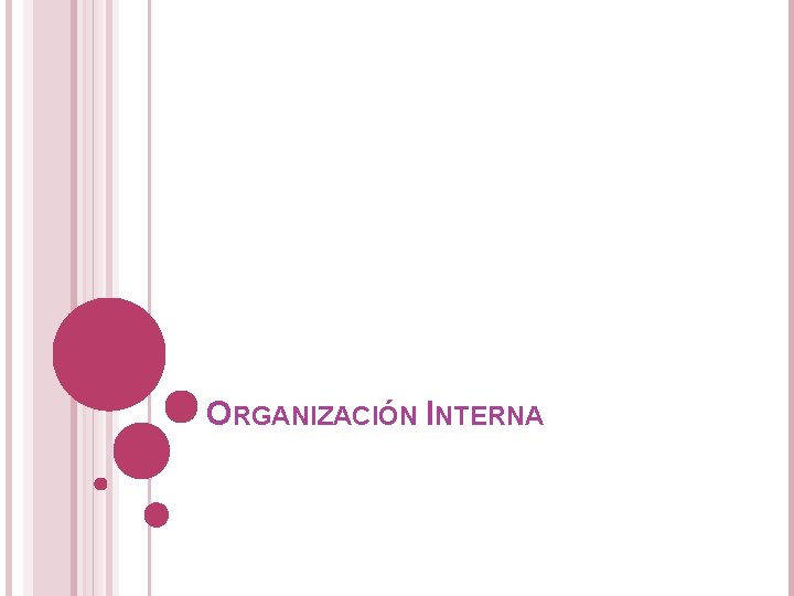 ORGANIZACIÓN INTERNA 