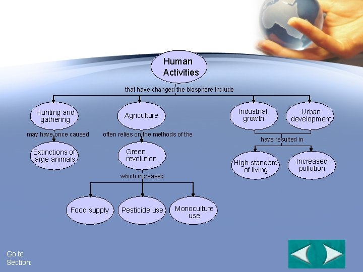 Humans and The Environment Concept Map Section 6