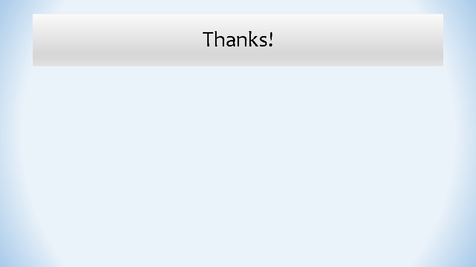 Thanks! 