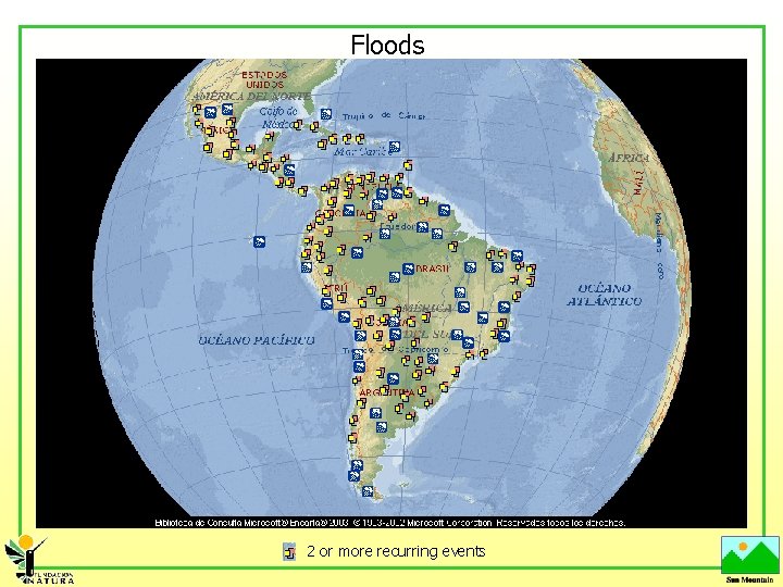 Floods 2 or more recurring events 