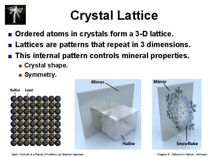 Crystal Lattice Ordered atoms in crystals form a 3 -D lattice. < Lattices are