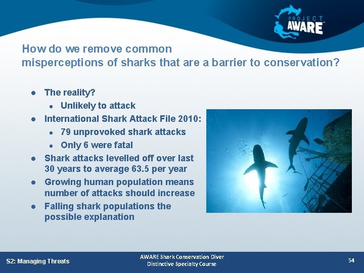 How do we remove common misperceptions of sharks that are a barrier to conservation?