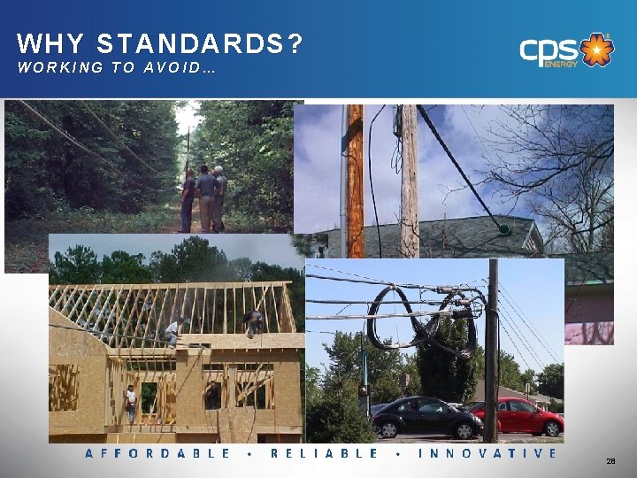 WHY STANDARDS? STANDARD S? WORKING TO AVOID… 28 