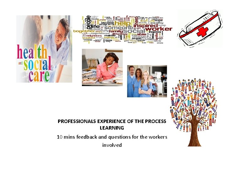 PROFESSIONALS EXPERIENCE OF THE PROCESS LEARNING 10 mins feedback and questions for the workers