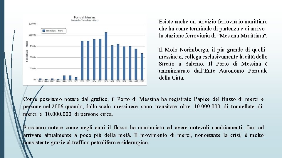 Esiste anche un servizio ferroviario marittimo che ha come terminale di partenza e di