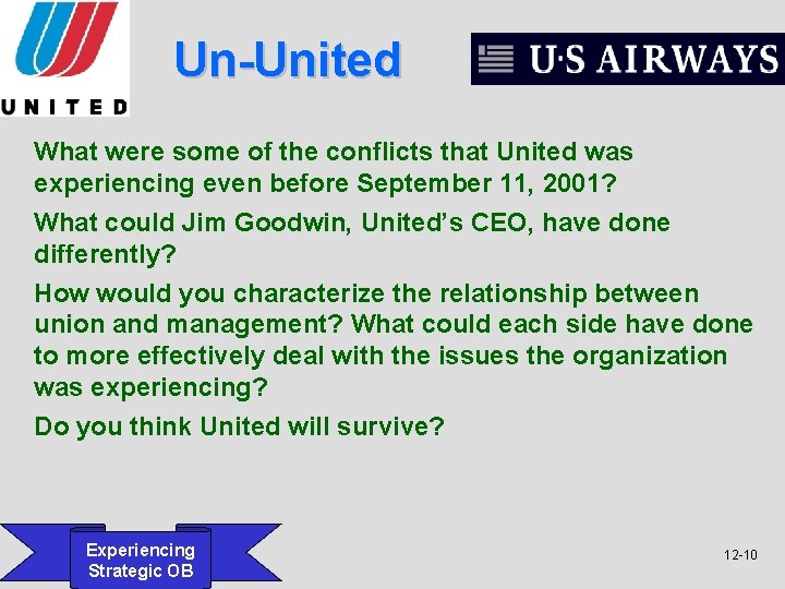 Un-United What were some of the conflicts that United was experiencing even before September