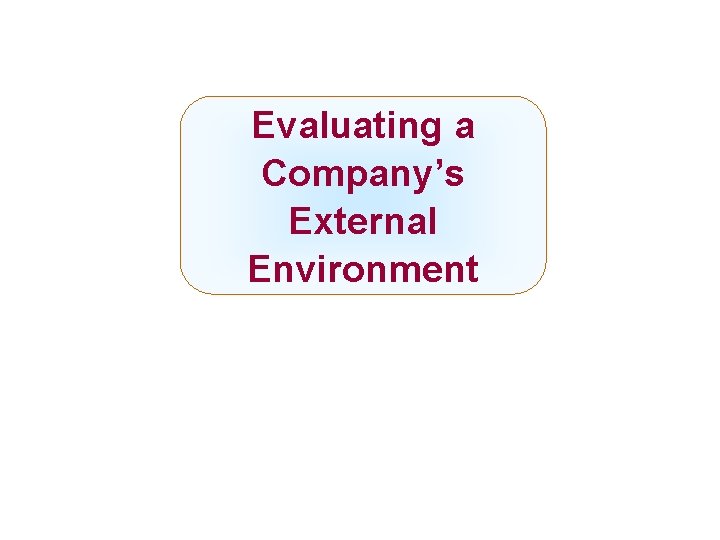 Evaluating a Company’s External Environment Mc. Graw-Hill/Irwin Copyright © 2008 by The Mc. Graw-Hill