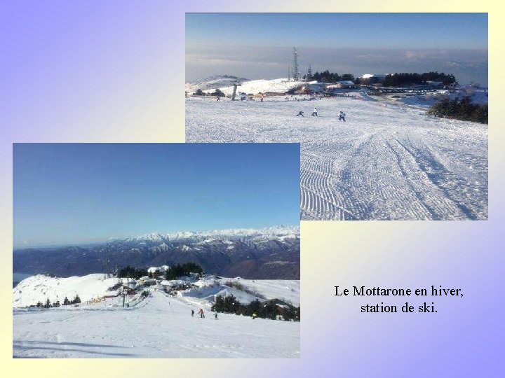 Le Mottarone en hiver, station de ski. 