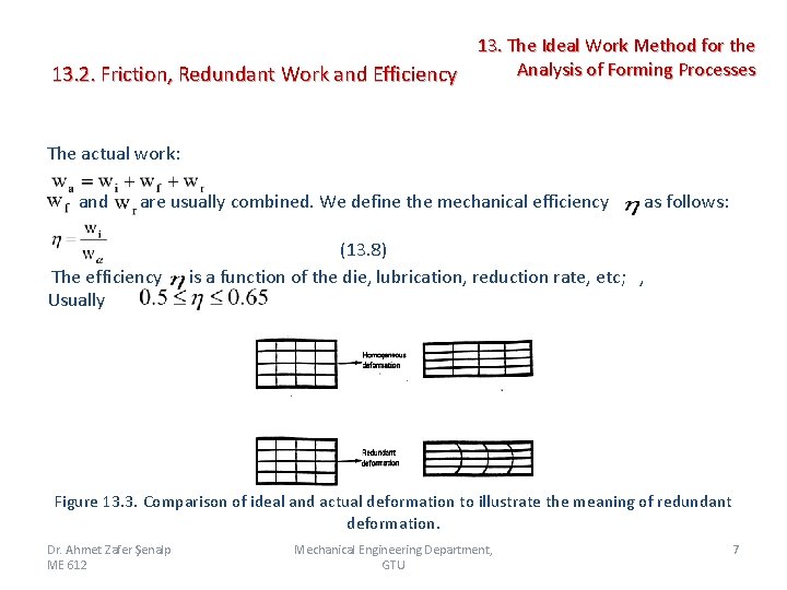 13. The Ideal Work Method for the Analysis of Forming Processes 13. 2. Friction,