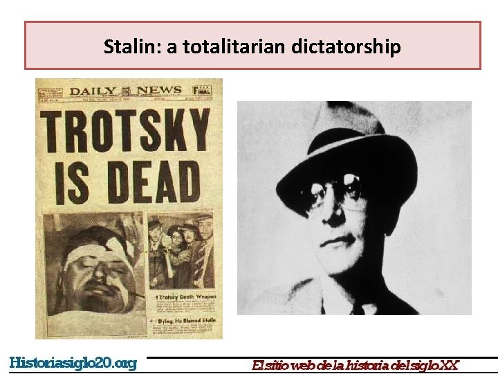 Stalin: a totalitarian dictatorship Stalin: a totalitarian dictatorship