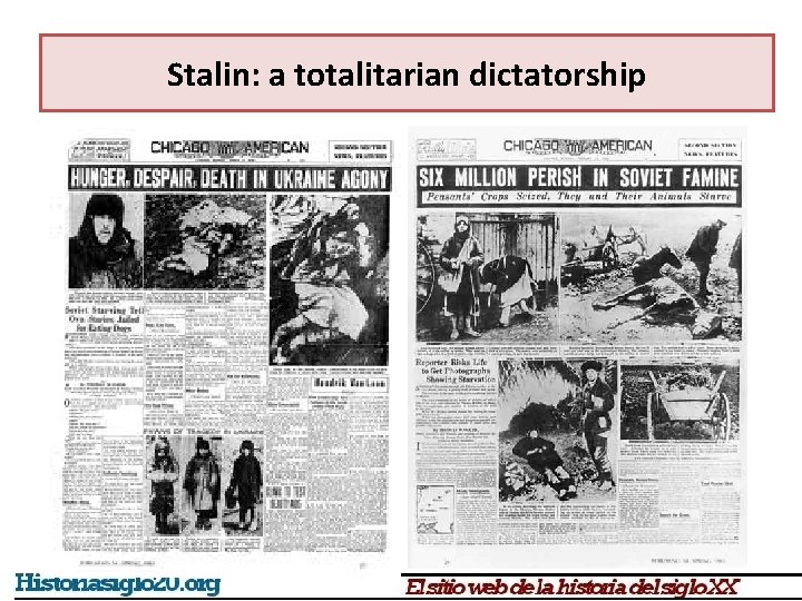 Stalin: a totalitarian dictatorship Stalin: a totalitarian dictatorship