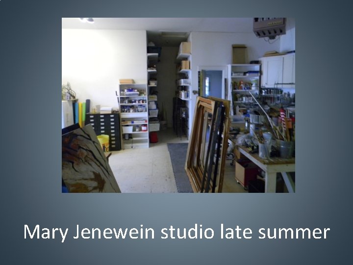 Mary Jenewein studio late summer 