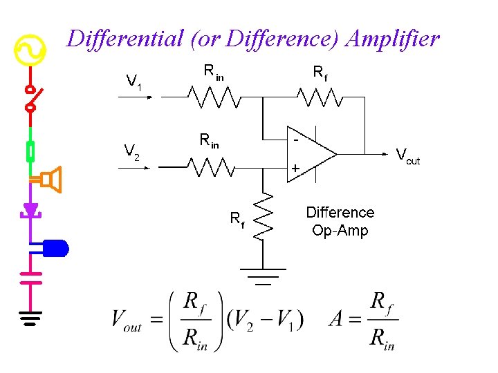 Differential (or Difference) Amplifier 