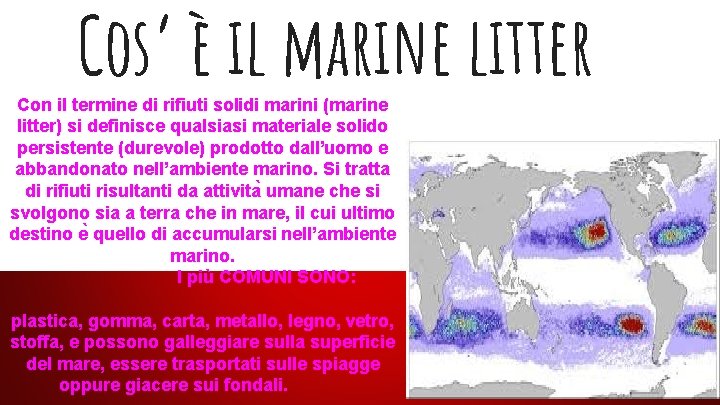 Cos’ è il marine litter Con il termine di rifiuti solidi marini (marine litter)