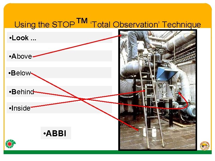 Using the STOP™ ‘Total Observation’ Technique • Look. . . • Above • Below