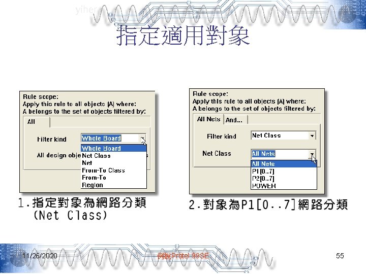 yiher 指定適用對象 11/26/2020 例說Protel 99 SE 55 