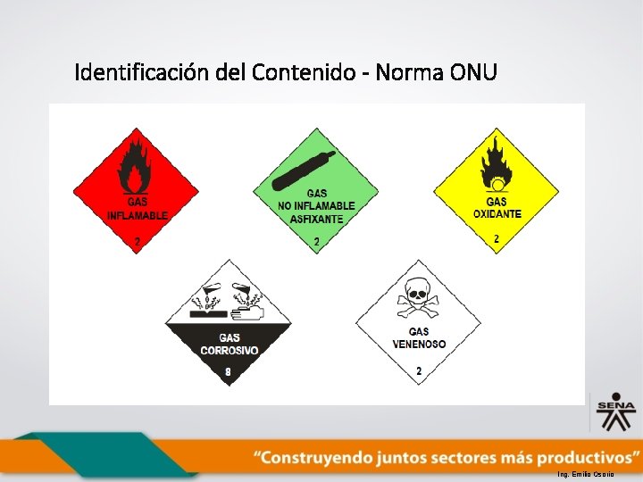 Identificación del Contenido - Norma ONU Ing. Emilio Osorio 