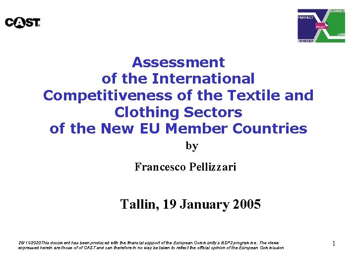 Assessment of the International Competitiveness of the Textile